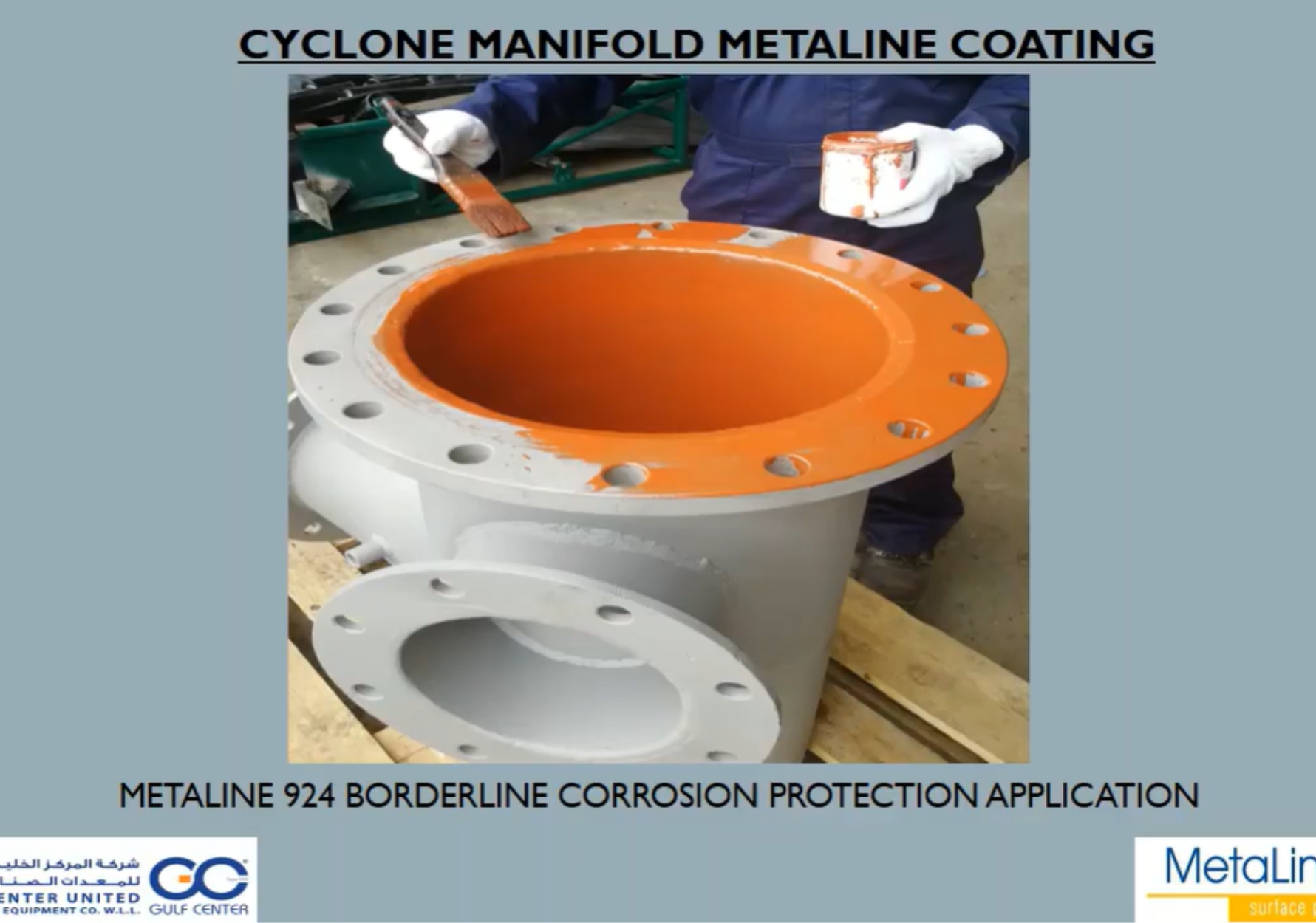 MetaLine Protective Coating Applied on Cyclone Manifold Image